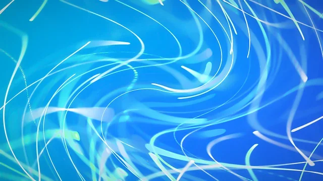 Swirling streams of blue light