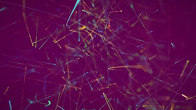 Colourful laser light lines on a dark background