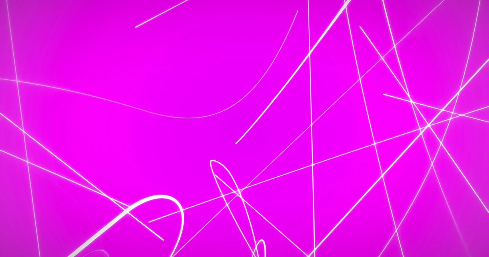 Magenta laser lines flowing through dark space