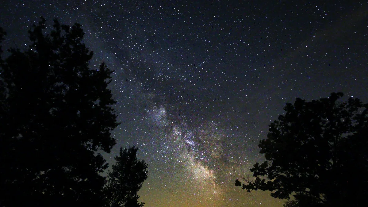 Dense field of stars across a dark galactic sky