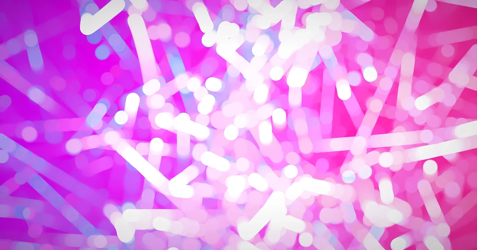 Pink and purple light streams flowing through dark space