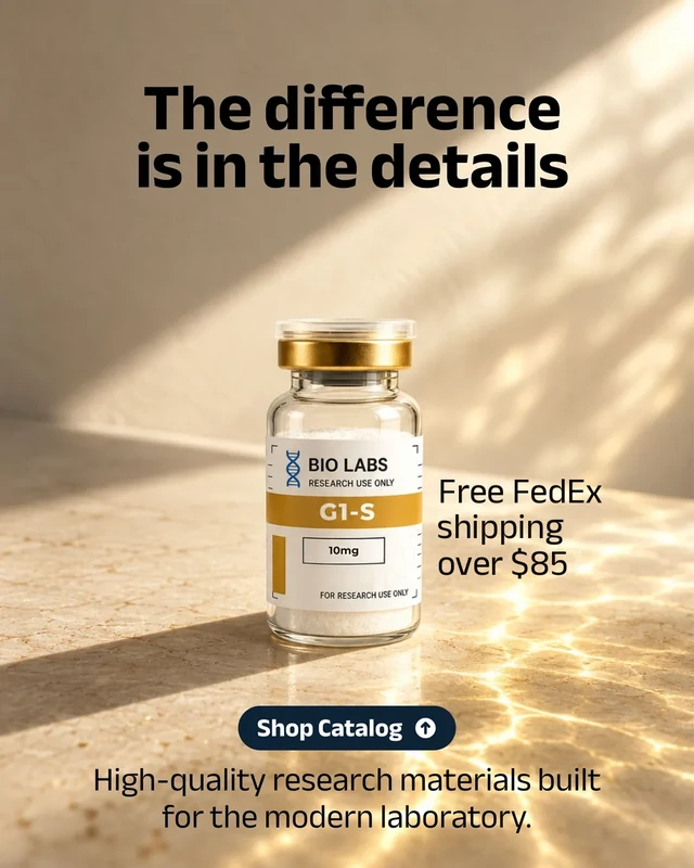 The difference is in the details: BioLabs G1-S research vial. Free shipping on orders $85+. Shop Catalog