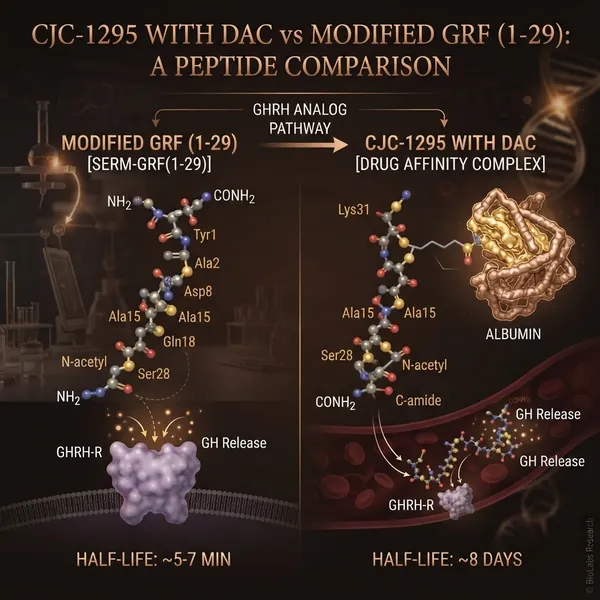 Research note illustration for cjc 1295 dac vs modified grf identity