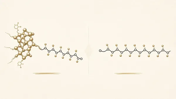 DAC versus no-DAC peptide formula difference shown as separate molecular identities on laboratory labels