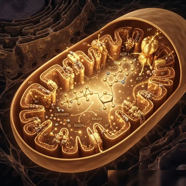 NAD+ in the mitochondrion: the coenzyme central to cellular energy metabolism an