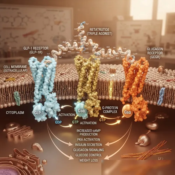 Triple receptor agonist: Retatrutide simultaneously targets GLP-1, GIP, and gluc