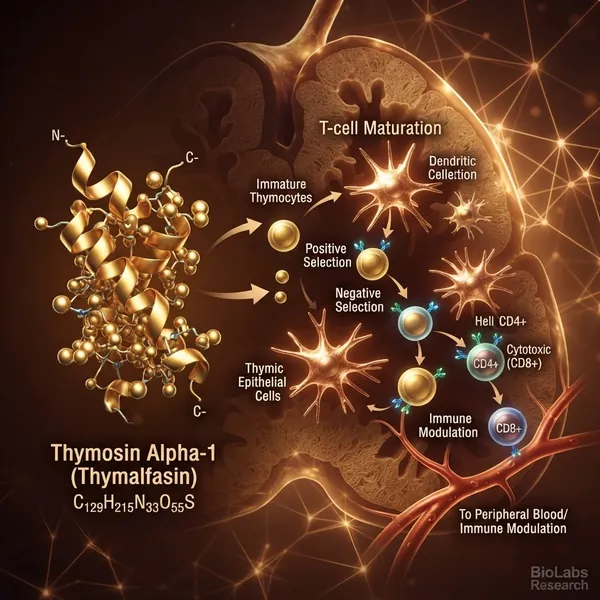 Thymosin Alpha-1 (Thymalfasin): a 28-amino acid peptide from thymic extract with