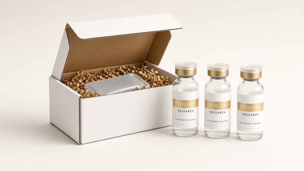 Cold-chain packing with research vials